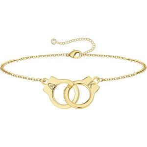 Initial Handcuff Bracelets Women Girls Gold Plated Personalized Gift Jewelry